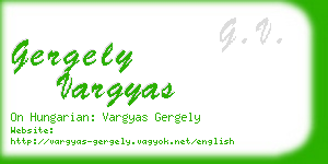 gergely vargyas business card